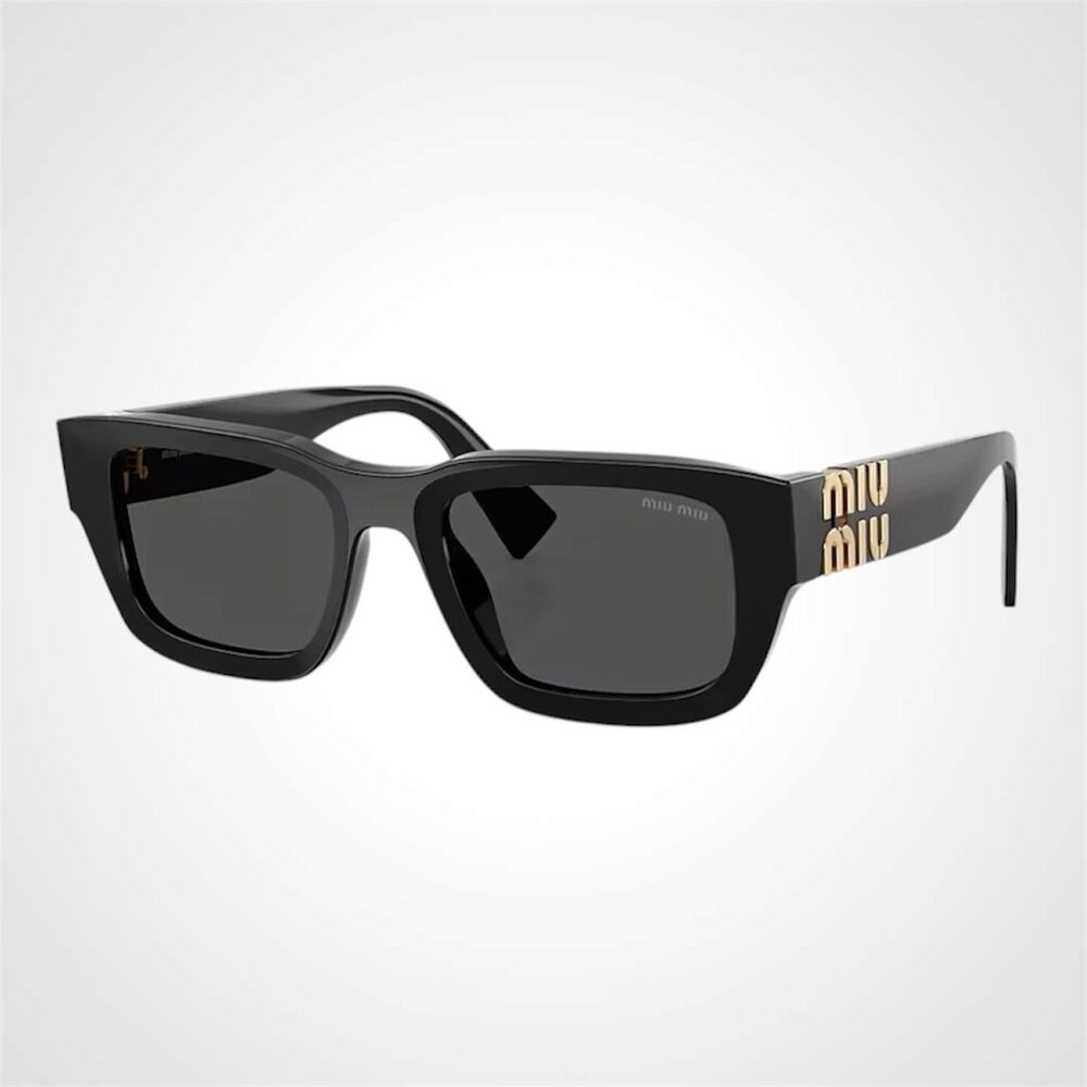 MIU MIU Sunglasses Black Acetate Square New